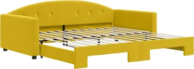 Produktbild von vidaXL Tagesbett Ausziehbar Gelb 100x200 cm Samt