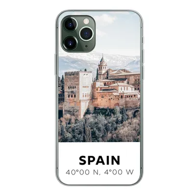 Produktbild von MuchoWow® Handyhülle Schutzhülle Hülle für iPhone 11 Pro Spanien - Schloss - Vintage - Sommer Silikon Softcase Handy Hülle - Handy