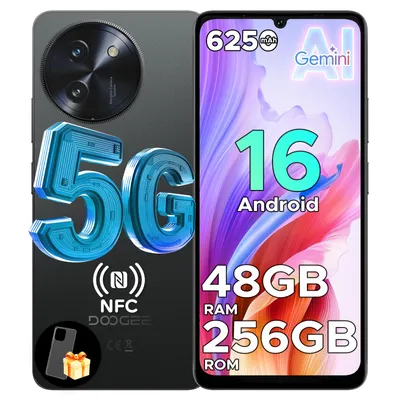 Produktbild von DOOGEE Note59 Pro Smartphone Handy, Android 16, 6,75" 120Hz, 6250mAh Akku, 48GB+256GB, 5G, 16MP, NFC, Fingerabdruck, ohne Vertrag