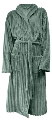 Imagen del producto de Bata de forro polar tipo "teddy" - Cómoda y elegante - Verde oliva - Talla L