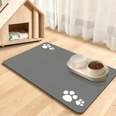 Imagen del producto de Omgoods: Alfombra absorbente para alimentos para perros y gatos, 60x90 cm