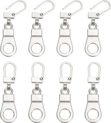 Produktbild von Küchengroßgeräte-Ersatzteile QUARKZMAN 8 Stück Ersatz-Reißverschlusszieher, 1-9/16 x 3/8 Zoll abnehmbarer Aufhänger, Mini-Schieber zum Nähen von Tasch
