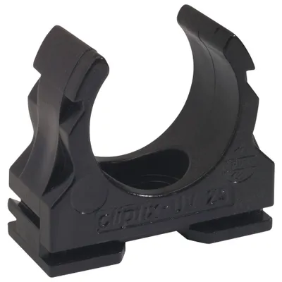 Zdjęcie produktu dla 25 plastikowych zacisków clipfix-UV, do rur Ø 40 mm, czarne 22571040
