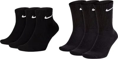 Produktbild von 3 Paar kurze und 3 Paar lange Nike Socken Sparset - Farbe: Schwarz - Größe: 46-50