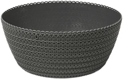 Obrázek produktu pro LAMELA spolka z organiczona odpowiedzi. Květinová mísa JERSEY antracit Ø 24cm 13cm