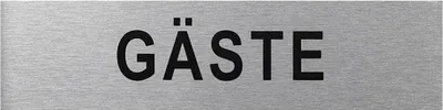 Immagine prodotto di Targa per porta in alluminio " Gäste " 160x40mm