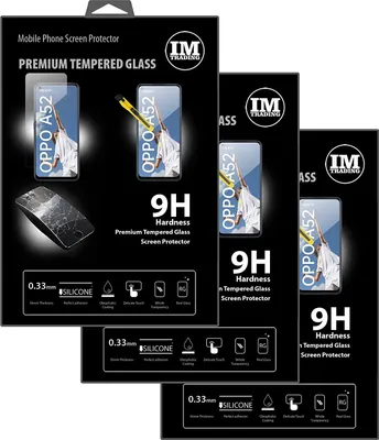 Immagine prodotto di cofi1453 3X 9H Protezione dello schermo in vetro temperato compatibile con Oppo A52