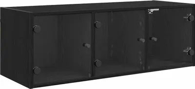 Produktbild von vidaXL Wandschrank Schwarz Eichen-Optik 102 x 37 x 35 cm Holzwerkstoff