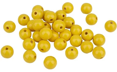 Immagine prodotto di Meyco 30 perle di legno 12 mm in giallo resistenti al sudore e alla saliva Buchholz