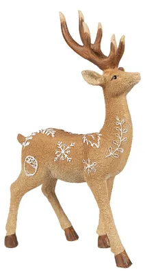 Produktbild von Clayre & Eef Dekorationsfigur Hirsch 31 cm Braun Polyresin