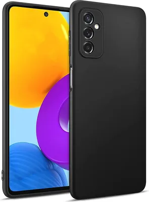 Produktbild von Silikon Hülle für Samsung Galaxy M52 5G Schutzhülle Matt Schwarz Backcover Handy Case