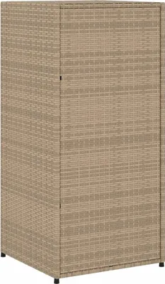 Obrázok produktu pre Záhradná úložná skriňa béžová 55x55x111 cm polyratan
