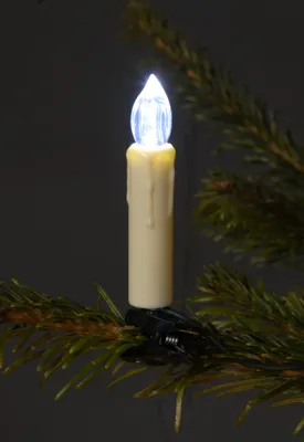 Produktbild von 24 LED Weihnachtskerzen mit Stecksystem für den Innen- und Außenbereich kaltweiss