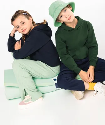 Produktbild von Kariban Jungen Hoodie Langarm Pullover Sweatshirt Kapuzenpullover, Größe:10/12, Farbe:Gelb