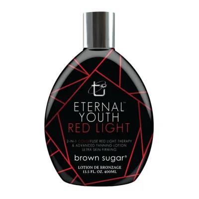 Produktbild von Brown Sugar Eternal Youth Red Light 400ml – 2in1 Rotlicht-Therapie Bräunungsbalsam, Straffung, Feuchtigkeit, Peptide, Hyaluronsäure