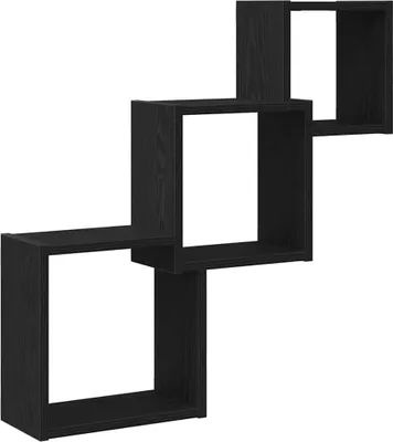 Produktbild von vidaXL Würfelregale Schwarz Eichen-Optik 68x15x68 cm Holzwerkstoff