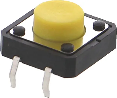 Produktbild von Taster mit farbigem Knopf - 12*12*6mm / 12*12*9mm Farbe: 12*12*6mm - Gelb