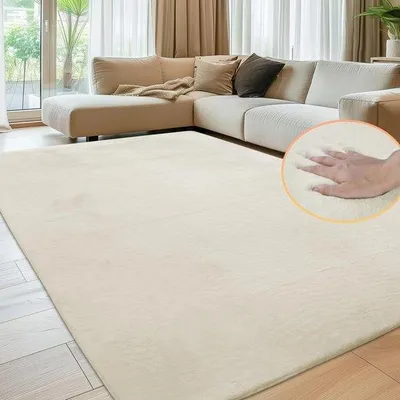 Zdjęcie produktu dla Ibenzoa® Supermiękki dywan poliestrowy, 200 x 300 cm – nowoczesny design, antypoślizgowy, z PVC, idealny do salonu i sypialni