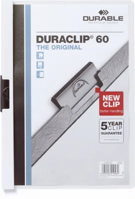 Produktbild von Durable DuraClip Original 60 A4 White, 310 mm, 219 mm, Weiß