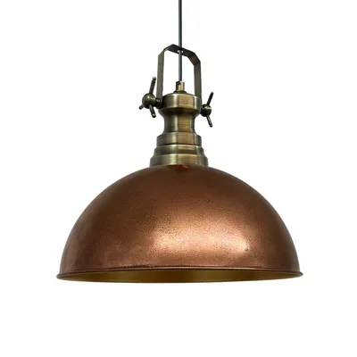 Produktbild von Pendelleuchte Industrielle Metall Groß 40 cm, Kupferfarben Pendellampe, Küchenlampe