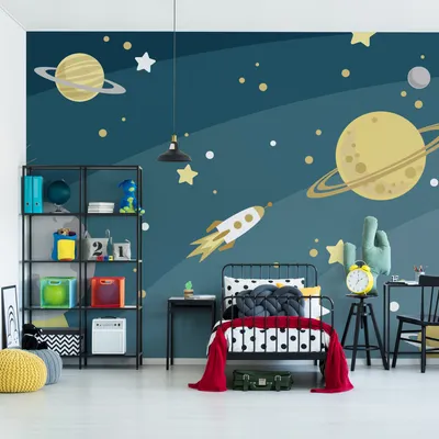 Produktbild von Muralo XXL Selbstklebende FOTOTAPETE Universum MOND Sterne 3D Effekt (B) 312 cm x (H) 219 cm Tapete Wandtapete WOHNZIMMER SCHLAFZIMMER 4838