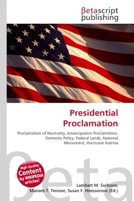 Produktbild von Presidential Proclamation