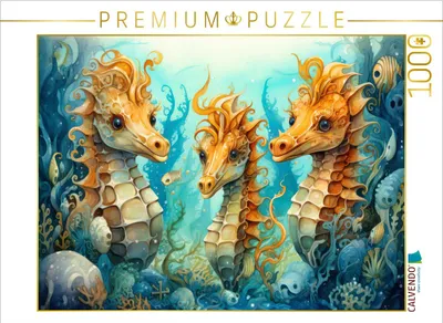Produktbild von CALVENDO Puzzle Seepferdchen | 1000 Teile Lege-Größe 64x48cm Foto-Puzzle für glückliche Stunden