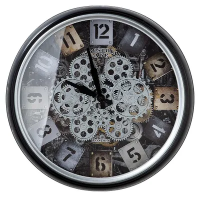 Produktbild von Casablanca by Gilde Wanduhr Steam schwarz, silber, champagnefarben H. 51 cm,50360