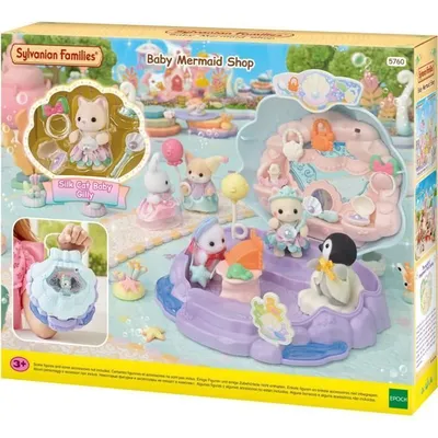 Obrázok produktu pre Sylvanian Families Boutique des Sirènes Hracia sada, s príslušenstvom, integrovaným držadlom, prenosná butik