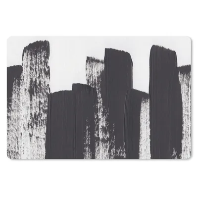Produktbild von MuchoWow® Schreibtischunterlage Farbe - Abstrakt - Schwarz - Weiß 60x40 cm - XXL Mauspad - Großes Mauspad