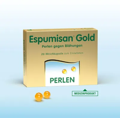 Obrázek produktu pro Espumisan Gold Pearls proti nadýmání, 20 kapslí