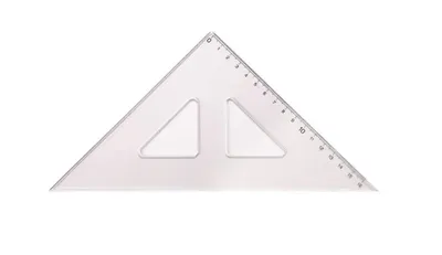 Obrázek produktu pro Trojúhelník Concorde, s ryskou, 45/16 cm, čirý