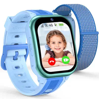 Produktbild von Ralio R5 Plus 4G Smartwatch Kinder mit gebogenem Ultra-HD-Display, GPS, SOS Taste, Videoanruf, Schulmodus, Geschenk für Mädchen Jungen