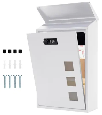 Produktbild von Wandmontage Briefkasten - Stahl Briefbox mit Zahlenschloss