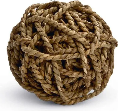 Image de Balle de jeu tressée Beeztees - Jouets pour rongeurs - 8 cm