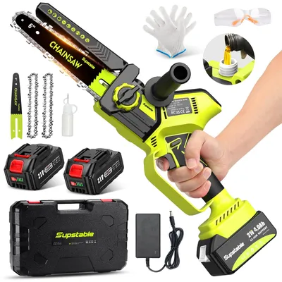 Akku-Kettensäge 8+6 Zoll, automatische Ölversorgung, 18 V