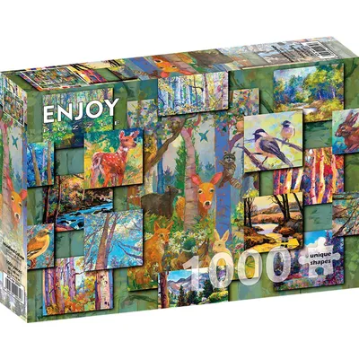 Produktbild von Puzzle mit 1000 Teilen Enjoy – Waldcollage