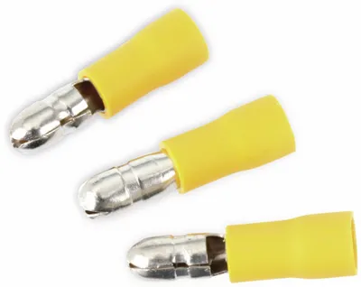 Zdjęcie produktu dla Wtyk okrągły, Ø 5mm, żółty, 6mm², 10 sztuk
