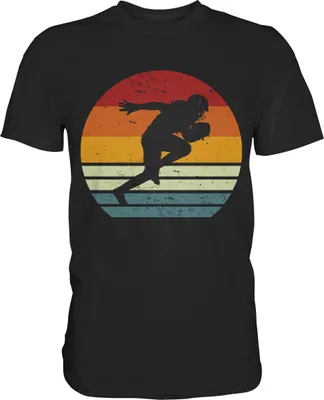 Produktbild von Retro American Football T-Shirt – Black / M