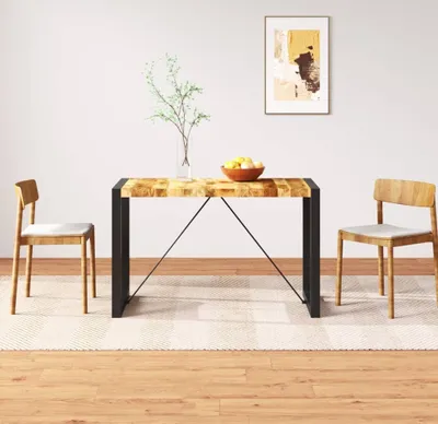 Produktbild von vidaXL Esstisch Raues Massives Mangoholz 120 cm