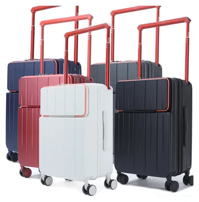 Produktbild von Krytex Hartschalen-Trolley für Geschäftsreisen – Mit externem Laptopfach & TSA Zahlenschloss, Farbe:Grau