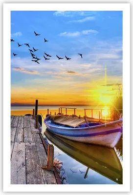 Produktbild von Poster - Poster ohne Rahmen - See Boot Wasser - 61x91,5 cm - Wand Bild - Wanddeko - Wandbilder - Kunstposter - Wandposter - Bilder - Kunstdruck - Wanddekoration - Wandbild - P2XPA61x91-3983
