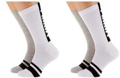 Produktbild von PUMA Herren Socken wadenlang - Farbe: White / Grey 4 Paar - Größe: 43-46