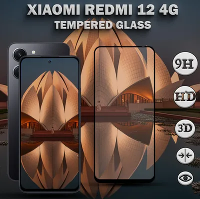Produktbild von 1-Pack Xiaomi Redmi 12 4G Displayschutzfolie - Gehärtetes Glas 9H - Super Qualität 3D