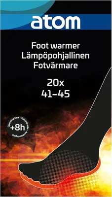 Produktbild von Atom Thermal Einlegesohlen Größe 41–45 20 Stück.