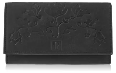 Produktbild von Damen Vintage Leder Geldbörse schwarz Paolo Peruzzi T-44-BL
