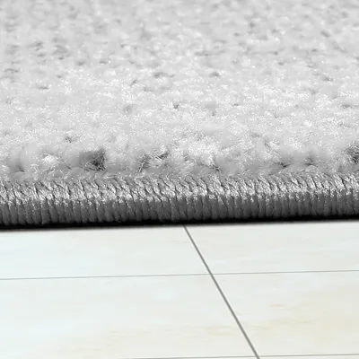 Produktbild von TT Home Teppich Kurzflor Teppich Zeitlos Abstrakt Muster Design Wohnzimmer Teppich Grau Größe 70x250 cm