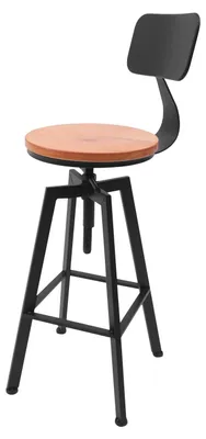 Produktbild von Solidchoice – Set aus 2 Holz-Barmöglichkeiten mit Rückenlehne