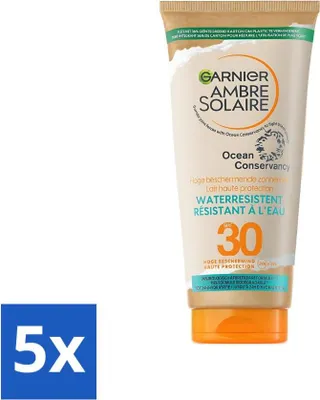 Produktbild von Garnier - Ambre Solaire - Wasserbeständiger schützender Sonnenschutz - LSF 30 - 175 ml - Vorteilspack - 5 Stücke