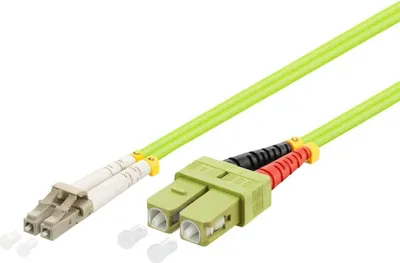 Produktbild von Glasfaserkabel LC-SC OM5 Duplex Patchkabel – 2 Meter